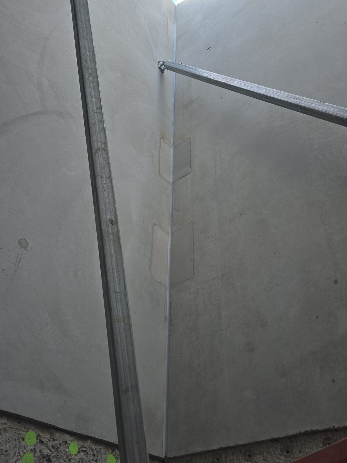 Sealed and caulked concrete panel joint